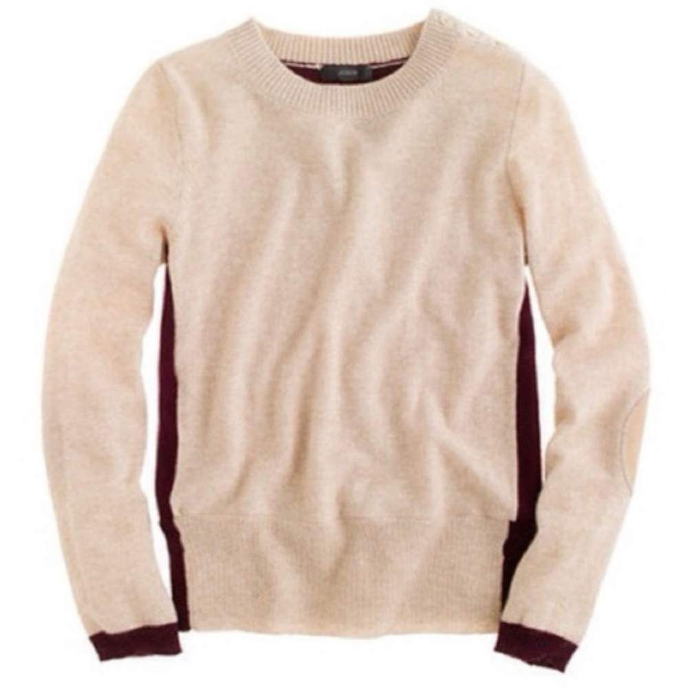 J. Drew. Dream colorblock elbow-patch sweater